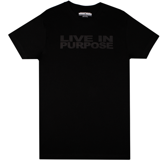 BLACK ON BLACK - LIVE IN PURPOSE - TEE