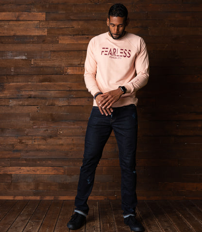 ROSE BLUSHED FEARLESS UNISEX SWEATSHIRT