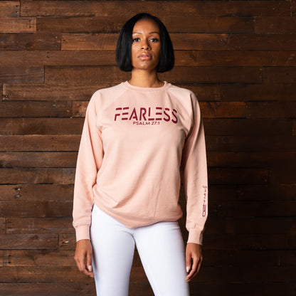 ROSE BLUSHED FEARLESS UNISEX SWEATSHIRT