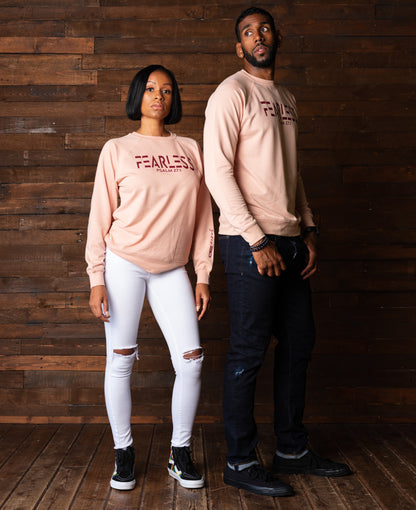 ROSE BLUSHED FEARLESS UNISEX SWEATSHIRT